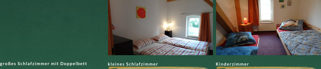 großes Schlafzimmer mit Doppelbett  kleines Schlafzimmer Kinderzimmer