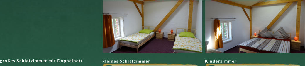 großes Schlafzimmer mit Doppelbett  kleines Schlafzimmer Kinderzimmer